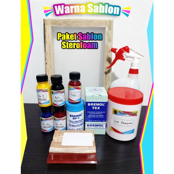 Paket sablon pemula sterofoam