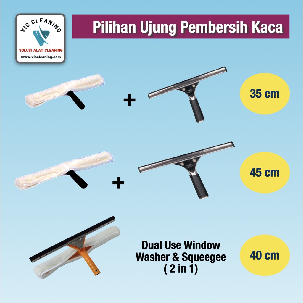 Paket Lengkap Tongkat Teleskopik / Telescopic Pole 4,5 m+Pembersih Jendela+Sikat Sawang