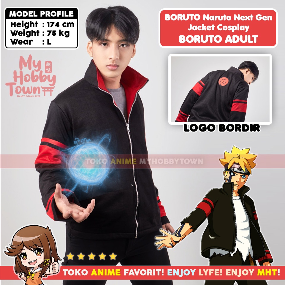 Jaket Anime Boruto Adult Version Kostum Cosplay