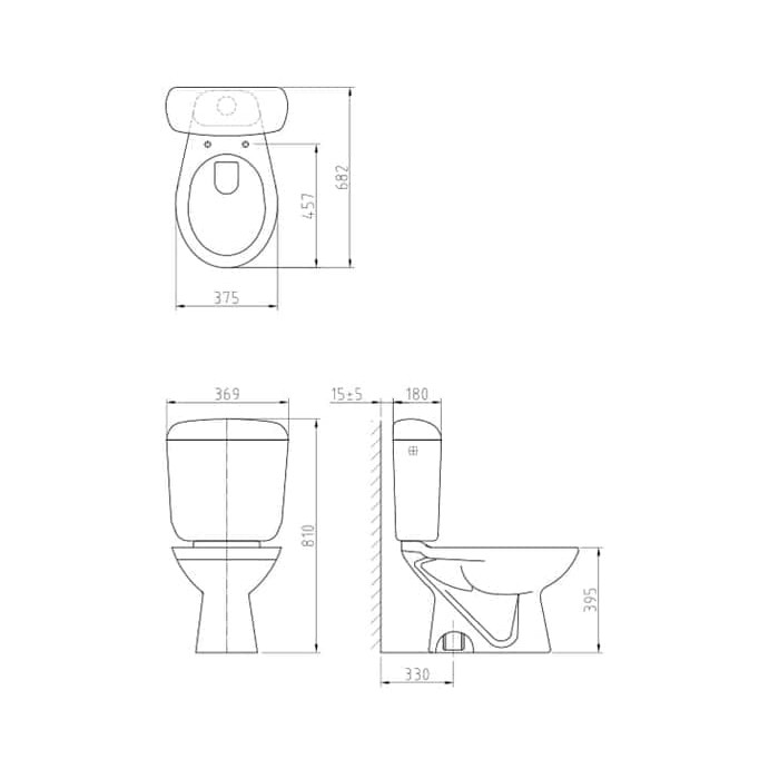 Monoblock Kloset Duduk INA C19 T108 Original Wash Down System