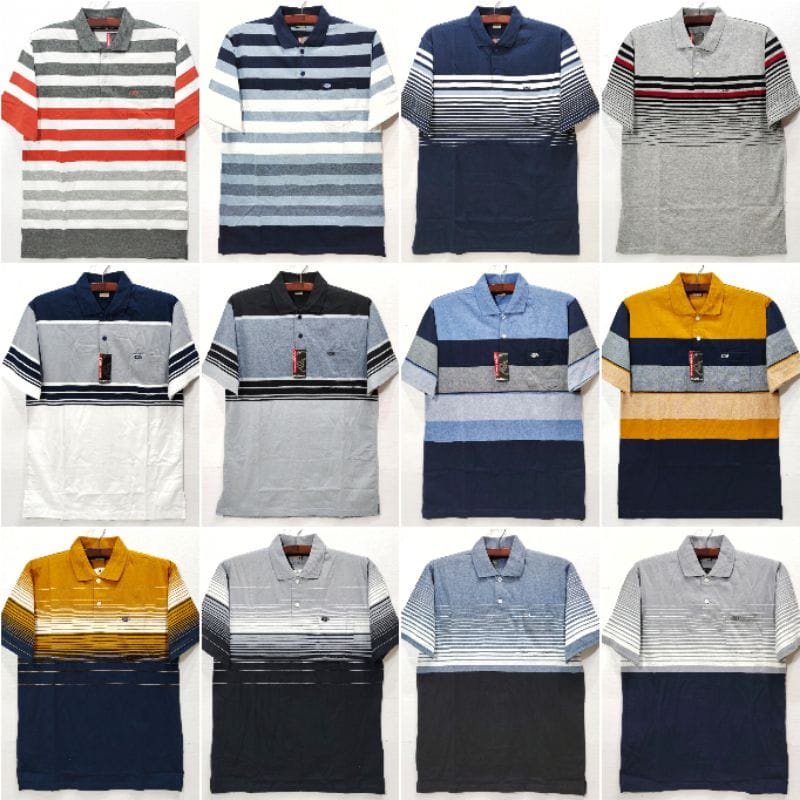 KAOS BERKERAH PRIA DEWASA L XL XXL BAHAN KATUN ADEM TEBAL // KAOS KERAH // BAJU KERAH // BAJU KERAH 