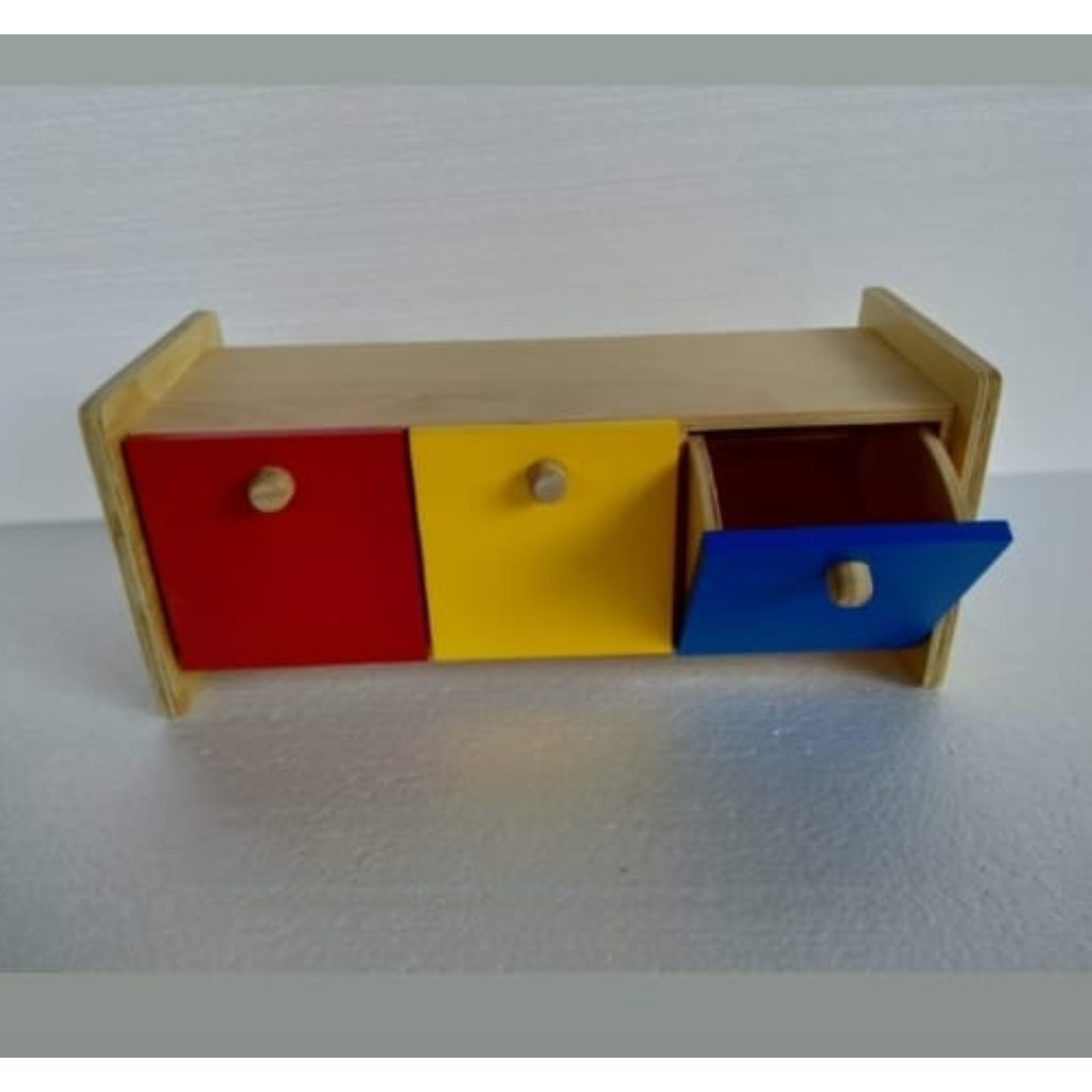 Box With Bin Montessori Material