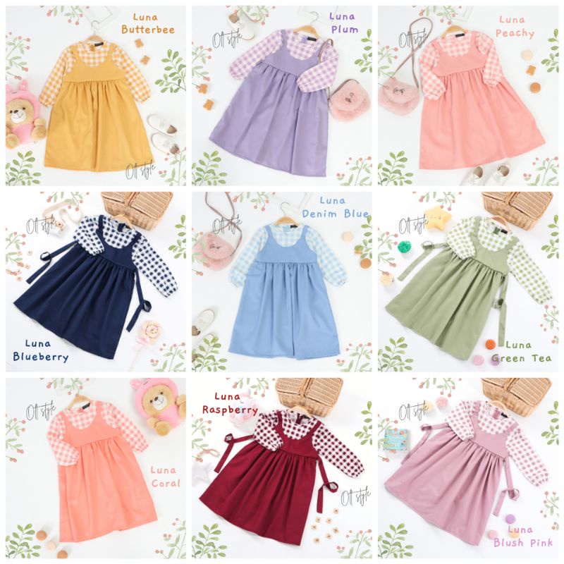 Gamis Luna by ollet / gamis anak katun jepang / gamis anak toyobo / gamis anak perempuan