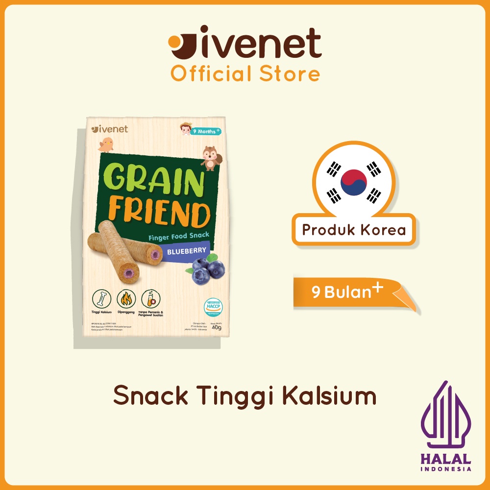 Ivenet Grain Friend - Snack Biskuit Bayi 9+ Halal