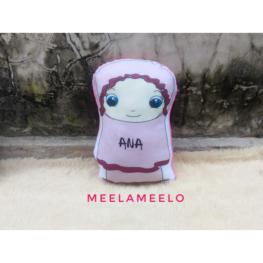 bantal karakter bantal lucu bantal unik hadiah kado bantal meelameelo boneka bisa ganti nama