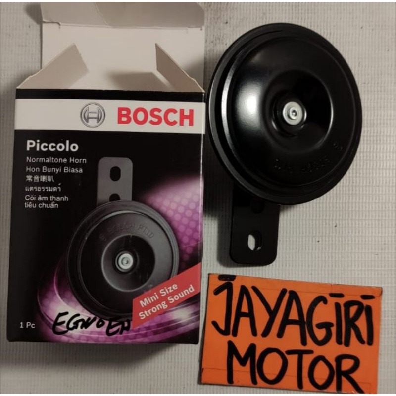 Klakson Bosch Motor Mobil 12V Universal Piccolo Normal Tone Single Hitam Black Disk Compact Horn Bun