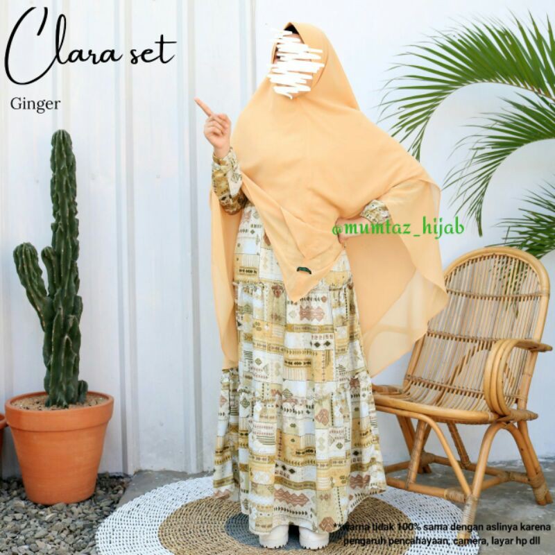 Gamis Clara Set (gamis+hijab) Ori by Mumtaz Hijab gamis set Armany Silk ceruty murah