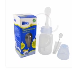 Huki Botol Weaning Bottle With Spoon 125 ml (5 oz) - CI0272 / Botol Bayi dengan sendok makan