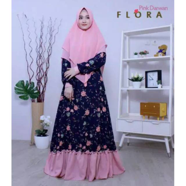 Gamis Set Hijab Flora by Akifa