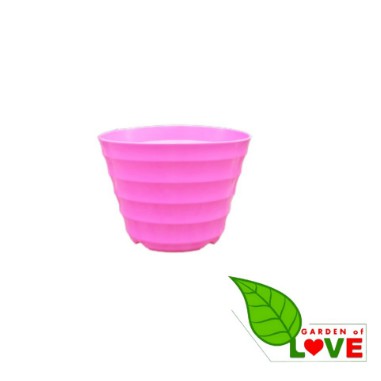 Pot Bunga 15cm / King Mado 15 Pink - Toko Pot Plastik Tanaman Hias Grosir Murah 15 Cm Bk Pot Twon 15