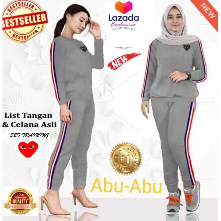 LVB Setelan Training Wanita PLAYGIRL / Track Suit Wanita / Setelan Olahraga Wanita  Uk.L-XL-XXL-3XL