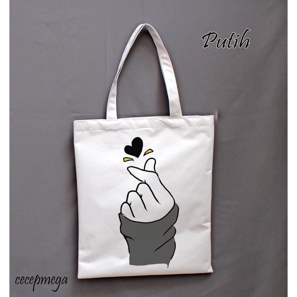 Unik tote bag / totebag motif saranghae Murah