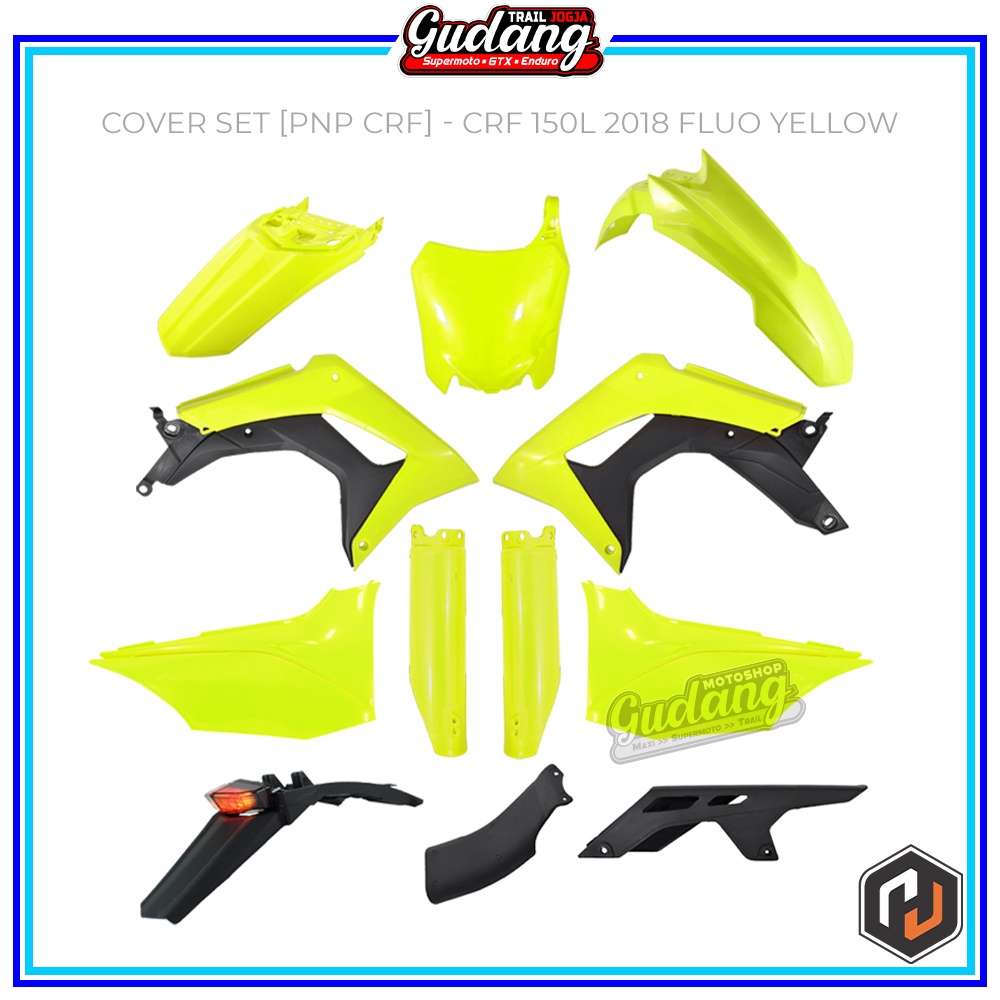 Cover Set Body set Trail CRF 150L 2018 HRV Hitam Merah Putih Fluo Orange Yellow