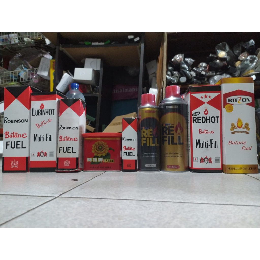 REFILL GAS KOREK API DAN BATU KOREK - ROBINSHON - LUBINHOT - SUNFLOWER - RIZTON - TOKAI - REDHOT - SUPERCOOK