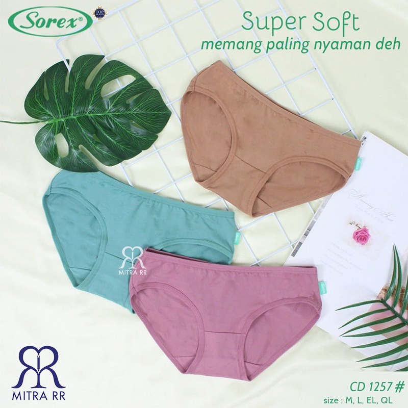 CD Sorex 1257 Celana Dalam Wanita Basic Mini Super Soft Lembut Nyaman Sorex Original Underwear Fit to XXL