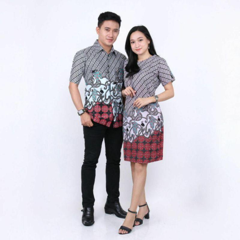 BISA PISAH Batik Couple Keluarga Sania ruffle ori ndoro jowi terbaru motif wayangan prodo