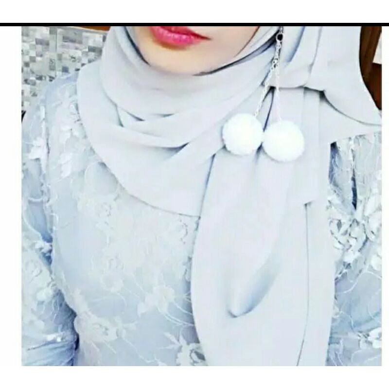 Anting pompom dable -anting murah -anting cantik - anting hijab -bisa bayar ditempat cod