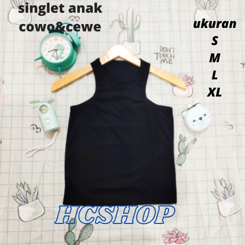 Singlet Polos Anak Unisex Cewek Cowok Ideal Usia 2-16th Singlet Anak Anak Pakaian Anak Unisex