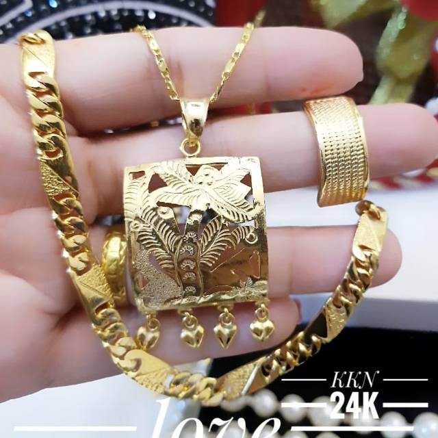 Xuping set perhiasan lapis emas 24k 0855k