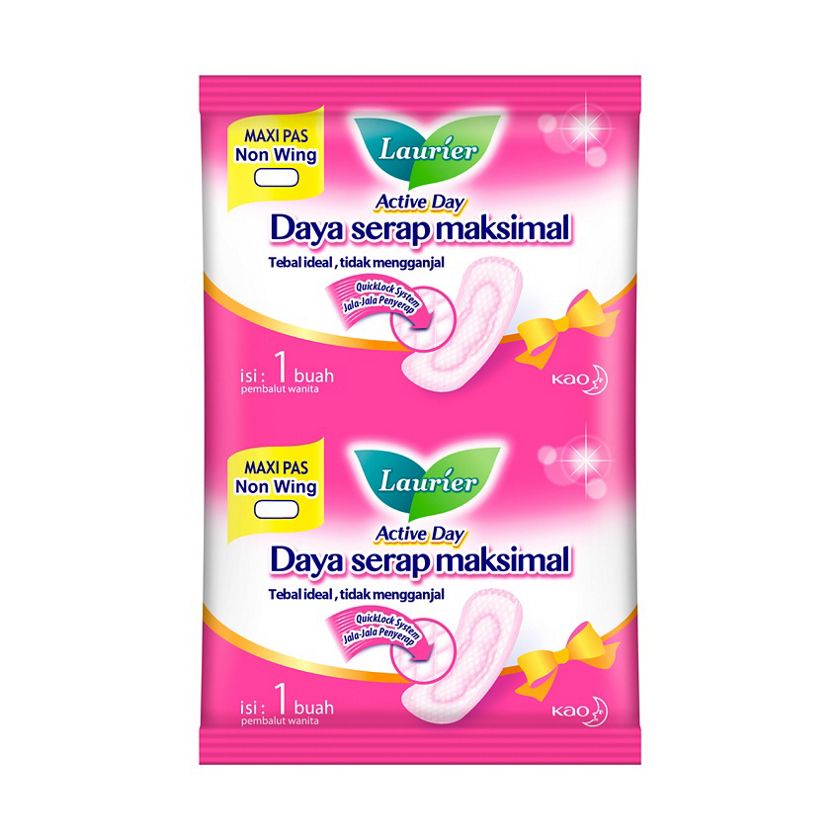 Laurier Active Day Maxi Pass   Non Wing   Sachet Renceng 10 Sachet