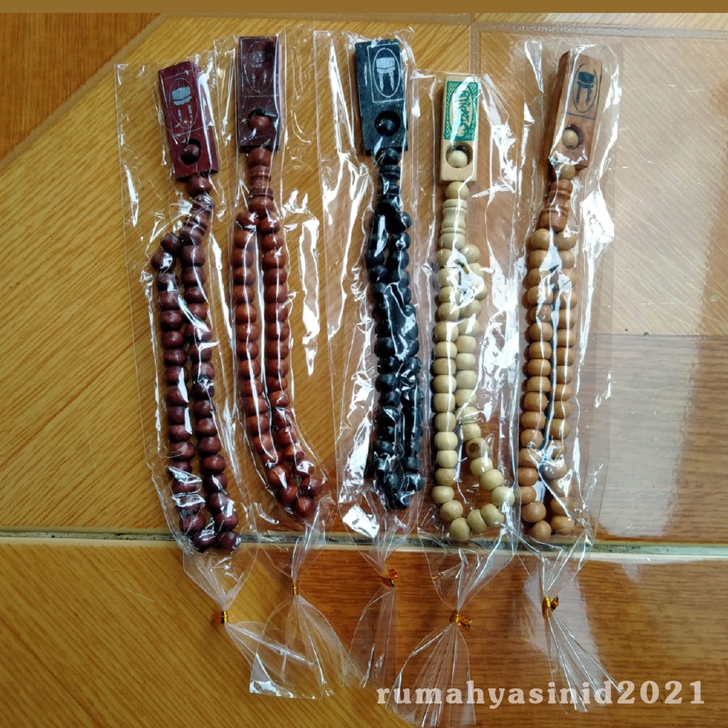 TASBIH KAYU PENDEK 33 BUTIR, OLEH OLEH HAJI UMROH SOUVENIR PERNIKAHAN, WARNA KOMPLIT GROSIR DAN ECERAN