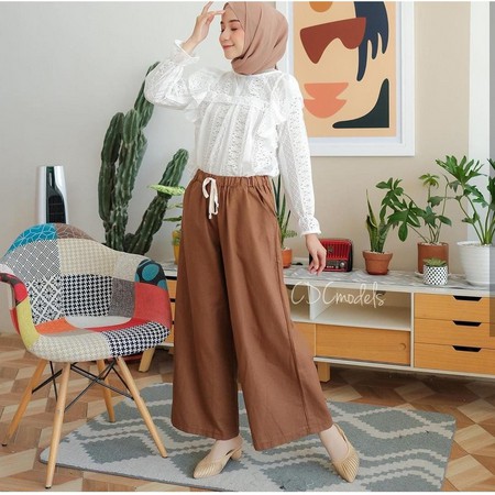 CELANA KULOT MOCHI BAHAN MOSCREPE