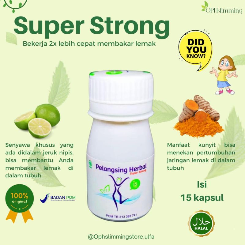 Oph Slimming Strong Pelangsing Herbal Obat Diet Herbal Penurun Berat Badan Jamu