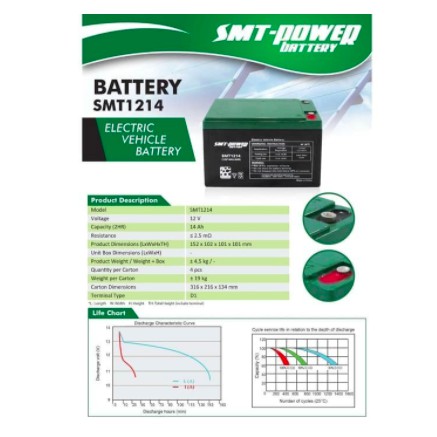 BATTERY DEEP CYCLE SOLAR PANEL MERK SMT 12V 120AH not VOZ / KAYABA