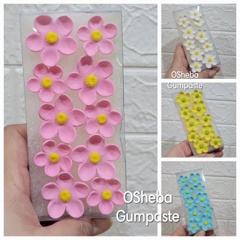 

osheba gumpaste bunga tidak berkawat BK BB 55 isi 10 bunga