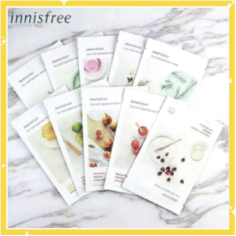 [PROMO] Innisfree Sheet Mask My Real Squeeze Masker Innnisfree wajah muka