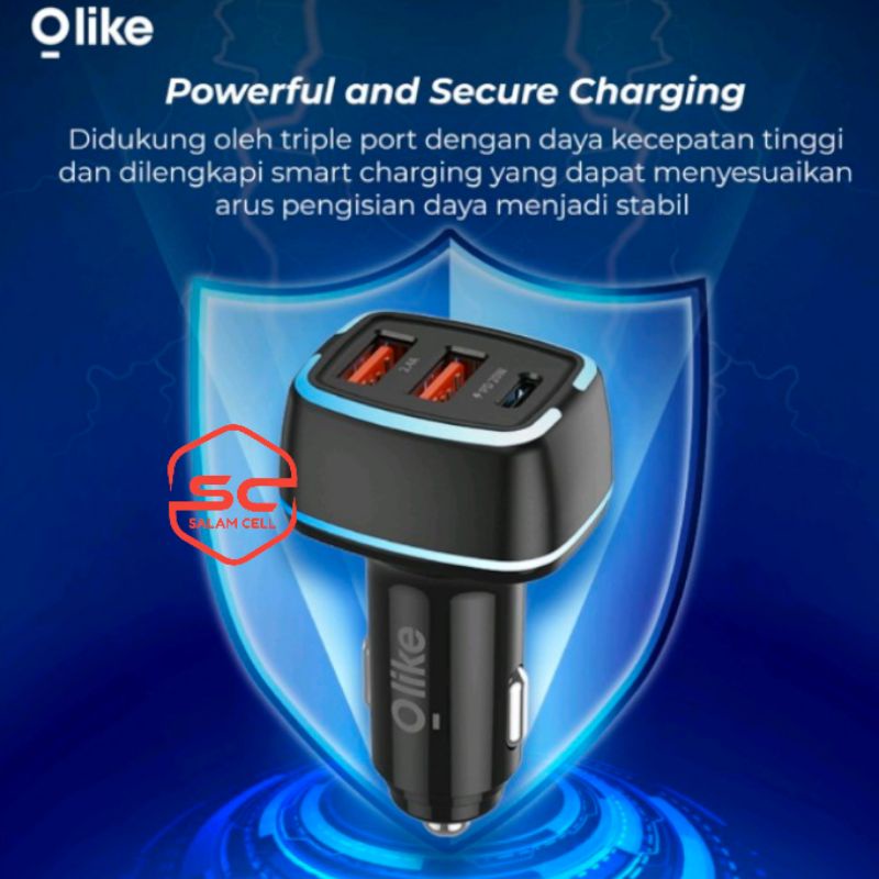 Charger Mobil OLIKE R3 Olike Halo Power Car Charger R3 Original