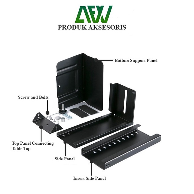 GAKHI Bracket CPU Under Desk Table Bawah Meja - ALL FOR WORK BCU01