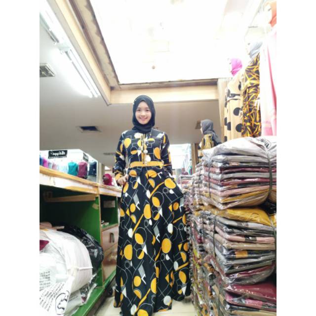 Gamis Wanita motif Bulat by laku fashion