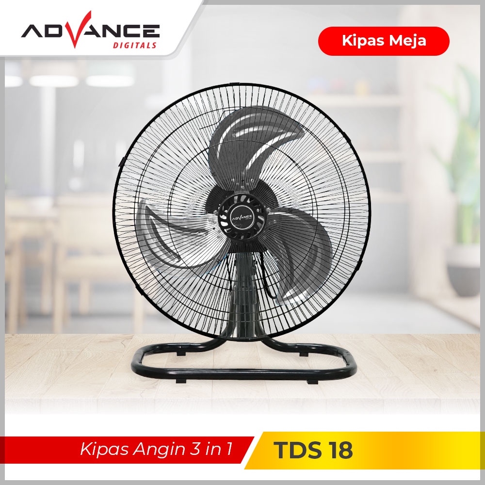 Advance Kipas Angin 3in1 Stand / Desk / Wall Kipas Angin Tornado TDS18  Garansi Resmi Advance Digitals 1 Tahun