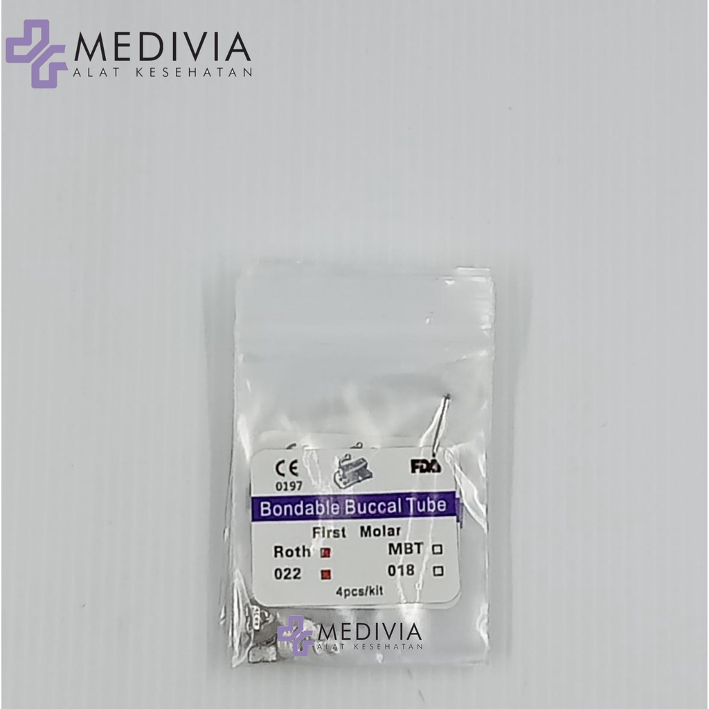 BUCCAL TUBE FDA APPROVED/ FDA RECOMMENDATION BONDABLE FDA M1-M2 ISI 4 MBT/ ROTH