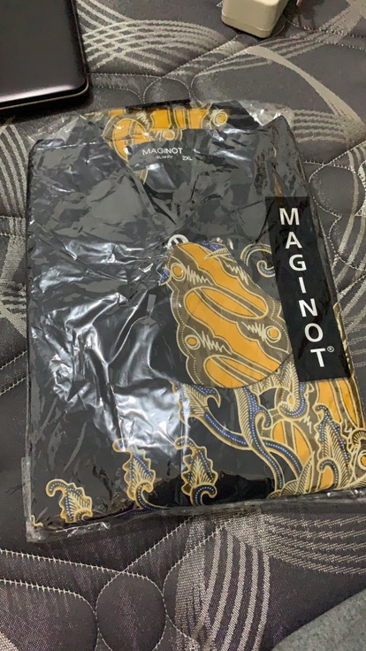 Maginot Kemeja Batik 2.0 Rajendra-ss Lengan Pendek Pria + Free Masker
