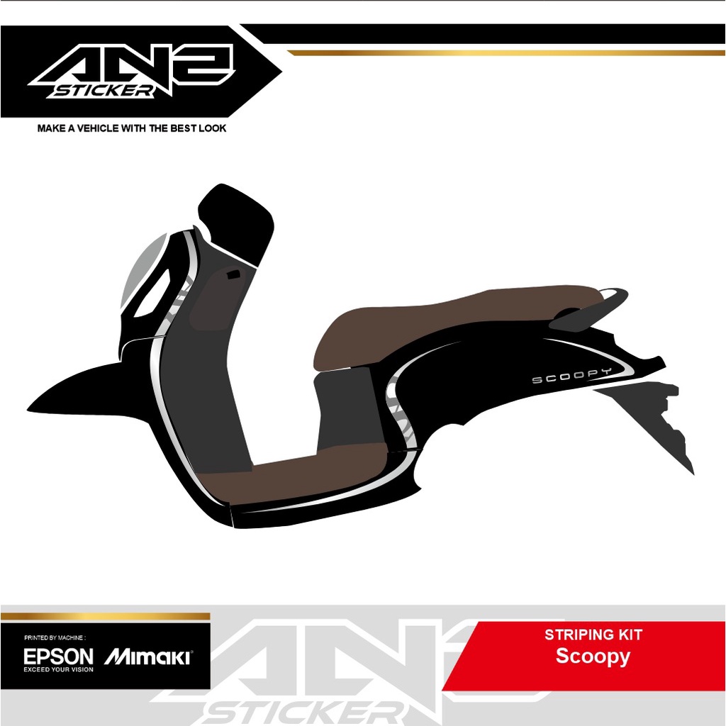 STRIPING TRANSPARAN SCOOPY 2020 LIST ORI STIKER VARIASI SCOOPY 2020