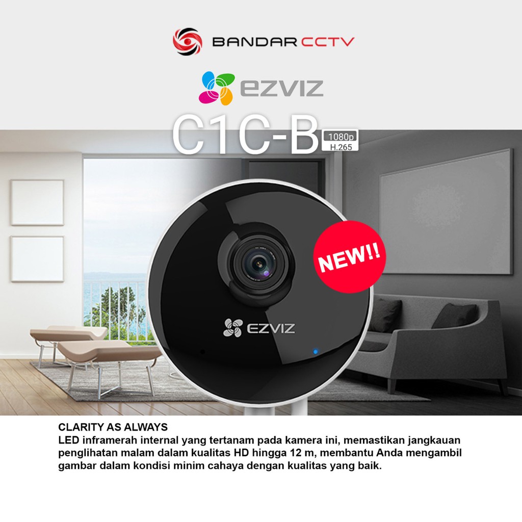 Ezviz C1C B 1080P H.265 Wireless Smart IP WiFi Camera