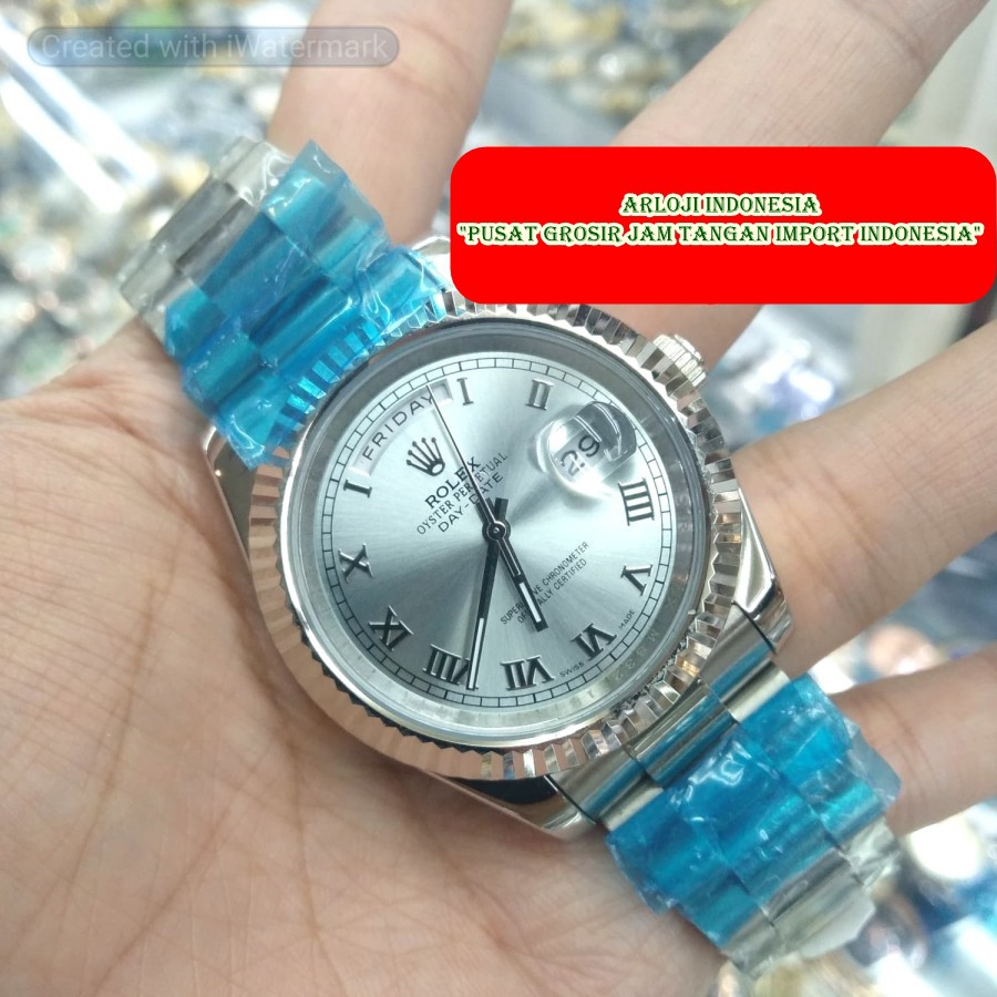 Promo Jam Tangan Pria ROLEX Oyster Perpetual Day-Date Grade Garansi 1th