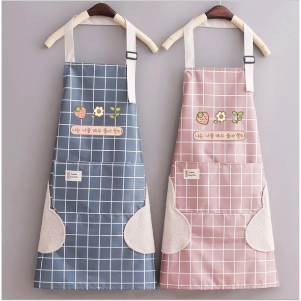 Alfaindo Apron Celemek Masak Barista Dapur Motif Garis Waterproof CM011