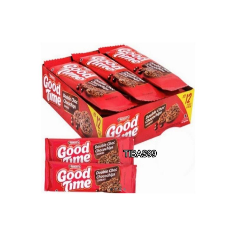 

Biskuit Good Time Cookies Dabel Chok 1Box isi 12pcs