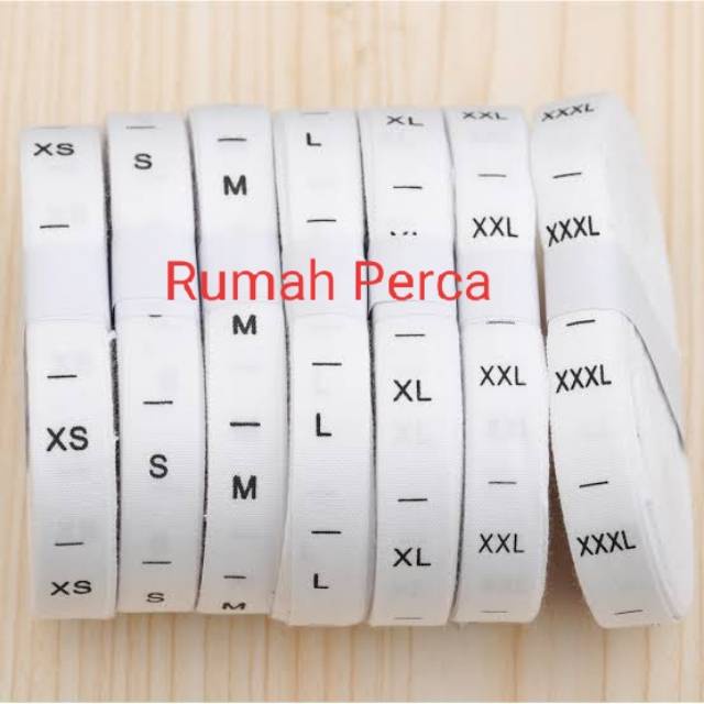 LABEL BAJU / SIZE SABLON