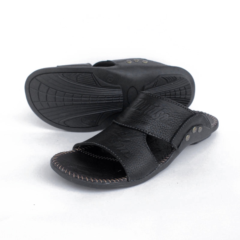 Sandal Kulit Pria Asli Model Selop Casual Harley HD SLOP HT