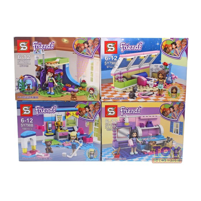 Mainan Edukasi Anak Lego Block Friends SY798 Set Of 4