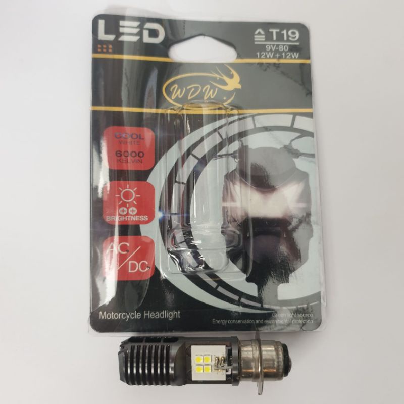 BOHLAM LAMPU DEPAN LED T1-19 HONDA YAMAHA SUPRA GRAND BEAT VARIO JUPITER VEGA MIO SATRIA FU DLL