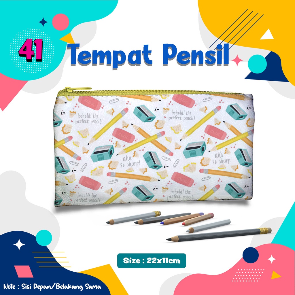 

Tempat Pensil Alat Tulis #041 Pencil Case Dompet Pouch Kosmetik Wadah Uang Kostak Kotak Alat Tulis