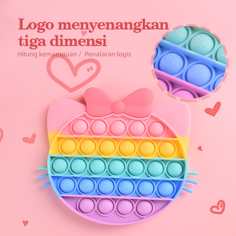 (50 model ready)POP IT CHEAP RAINBOW UNICORN/AMONG US fidget push Pop Its Fidget Toy Push-1