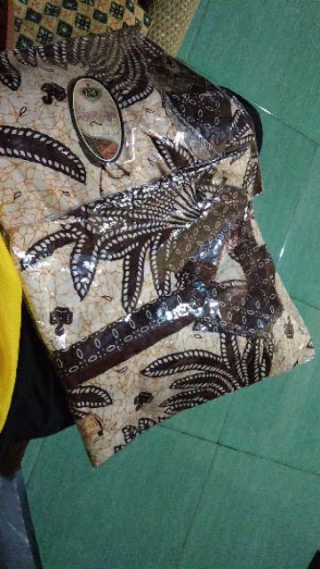 Kemeja Batik Pria Pari Krem M L Xl