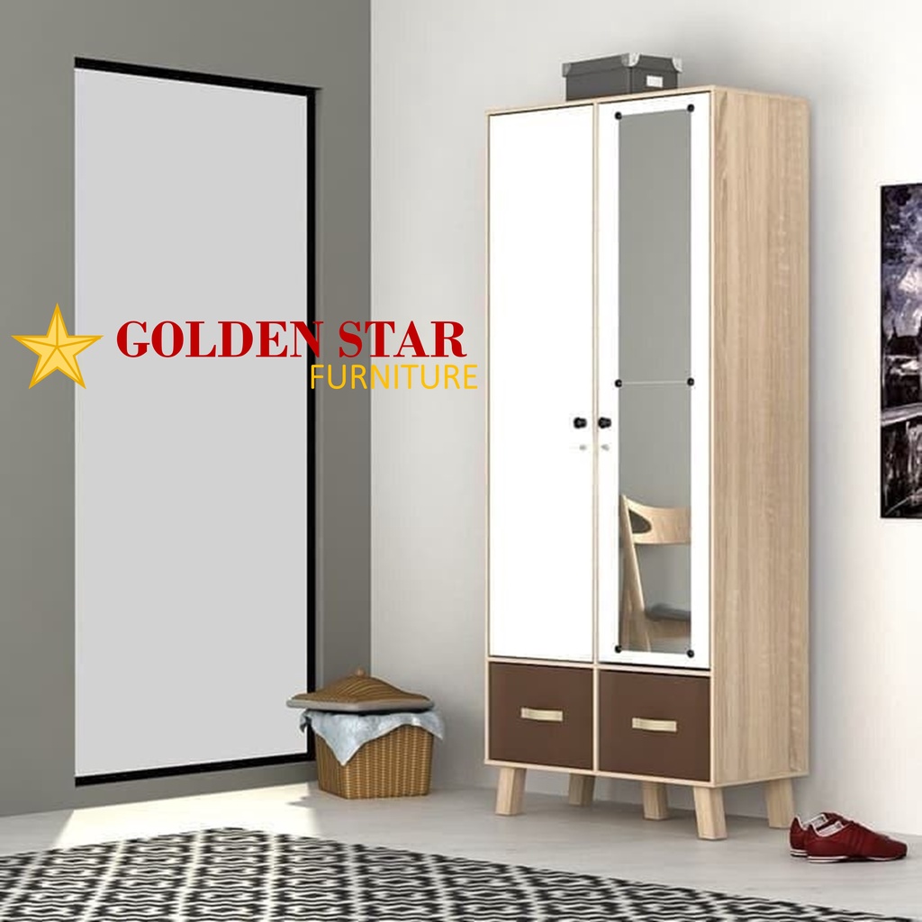 Metropolis Lemari Pakaian 2 Pintu SONOMA OAK ARNOR WD2 WD 2 Pro Design