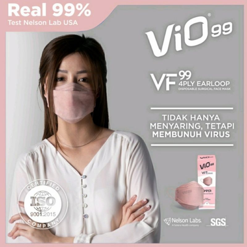 Masker Vio VF Medis Premium, 4 Ply copper, isi 30